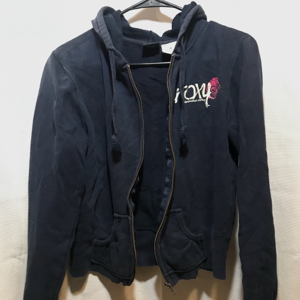 Roxy Quicksilver Navy Blue Zip-Up Hoodie